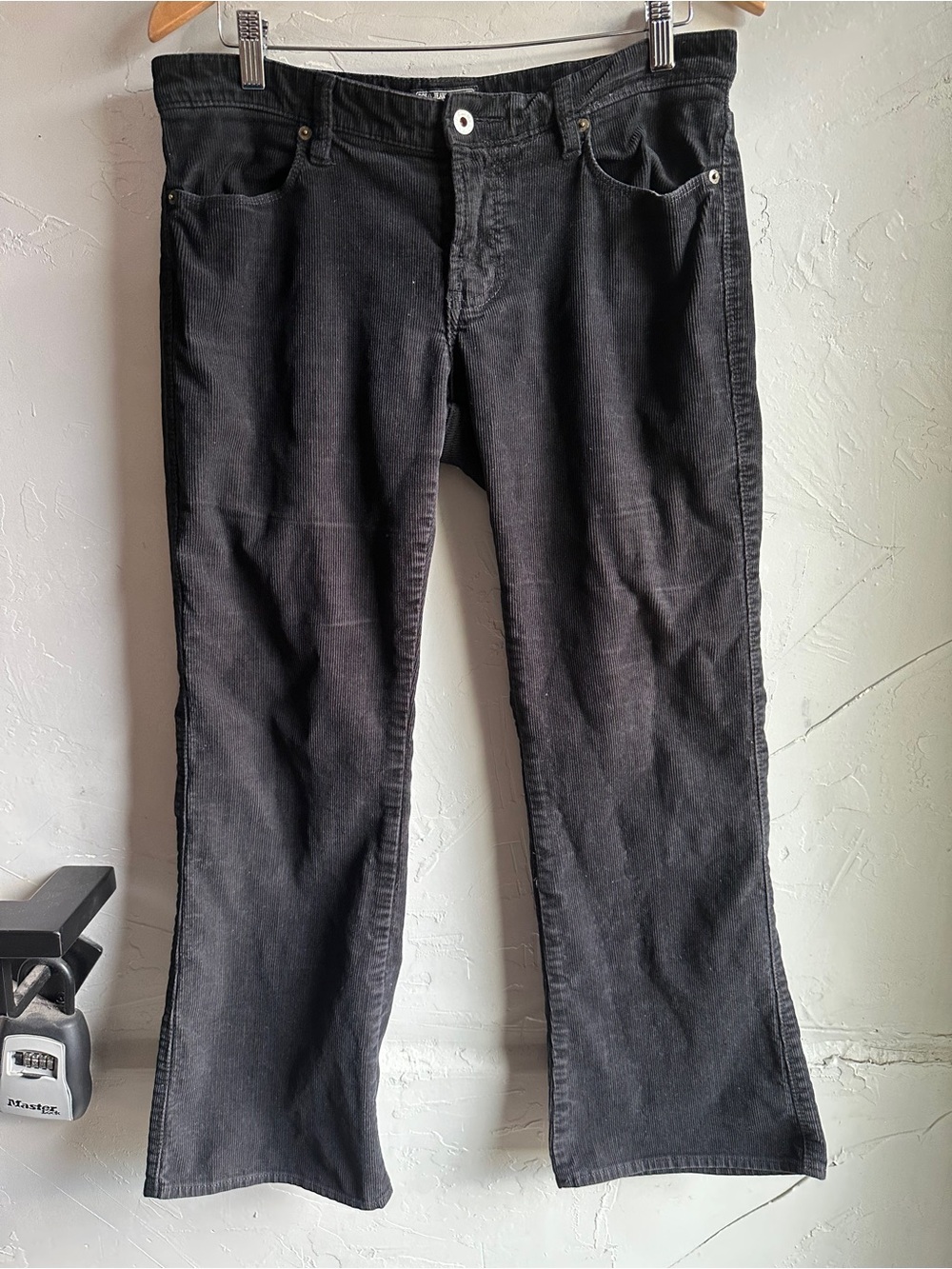 Polo Ralph Lauren Black Low Rise Corduroy‎ Bootcut Dark Academia Indie Grunge 8